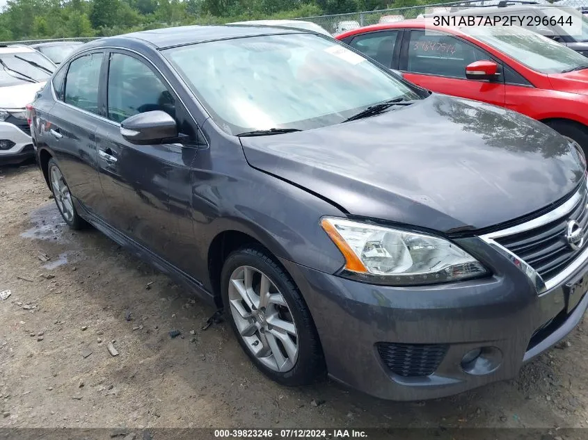 2015 Nissan Sentra Sr VIN: 3N1AB7AP2FY296644 Lot: 39823246