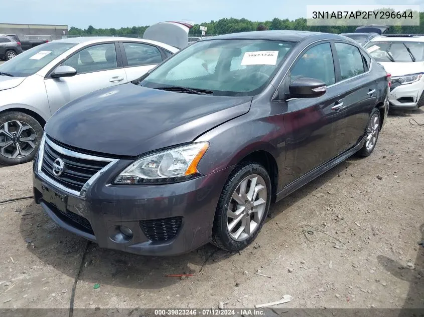 2015 Nissan Sentra Sr VIN: 3N1AB7AP2FY296644 Lot: 39823246