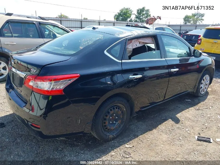 2015 Nissan Sentra Sv VIN: 3N1AB7AP6FL671352 Lot: 39824642