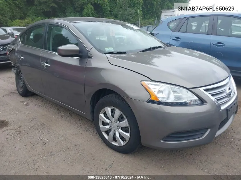 2015 Nissan Sentra Fe+ S/S/Sl/Sr/Sv VIN: 3N1AB7AP6FL650629 Lot: 39825313