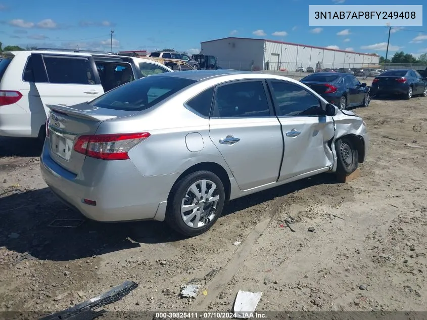 3N1AB7AP8FY249408 2015 Nissan Sentra S