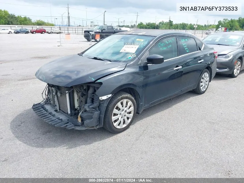 2015 Nissan Sentra S VIN: 3N1AB7AP6FY373533 Lot: 39832874