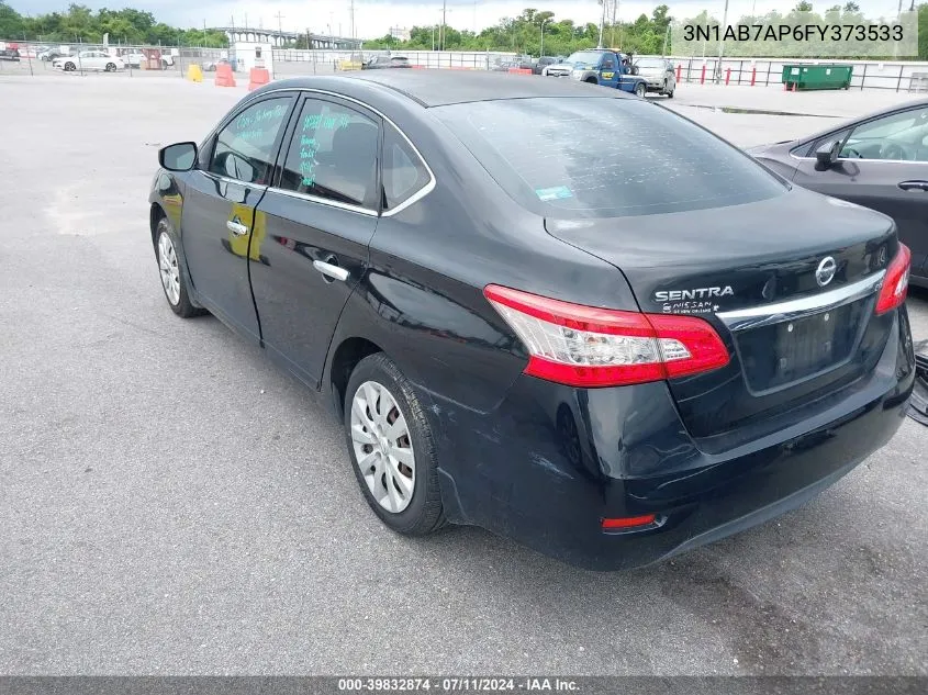 2015 Nissan Sentra S VIN: 3N1AB7AP6FY373533 Lot: 39832874