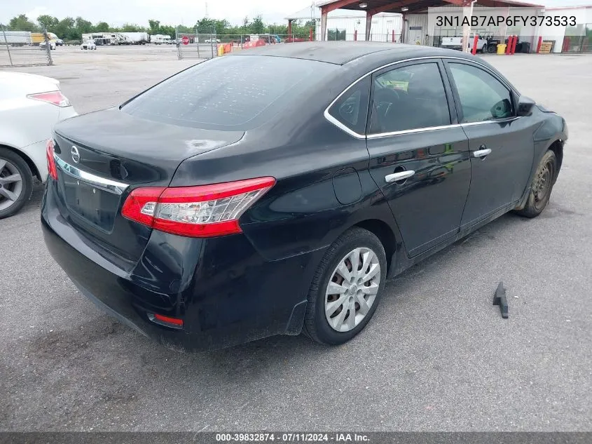 2015 Nissan Sentra S VIN: 3N1AB7AP6FY373533 Lot: 39832874