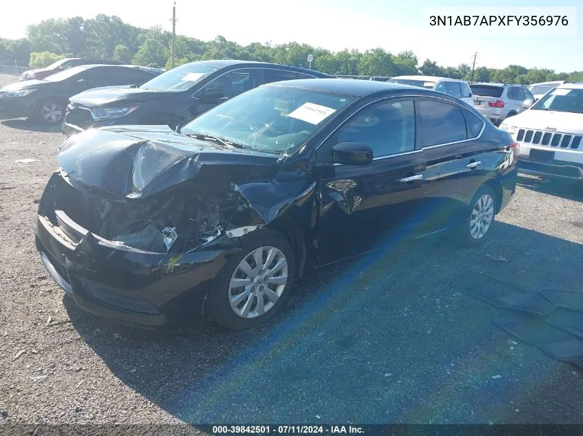 3N1AB7APXFY356976 2015 Nissan Sentra Sv