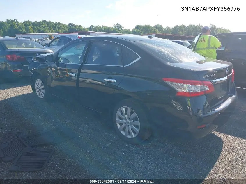 3N1AB7APXFY356976 2015 Nissan Sentra Sv