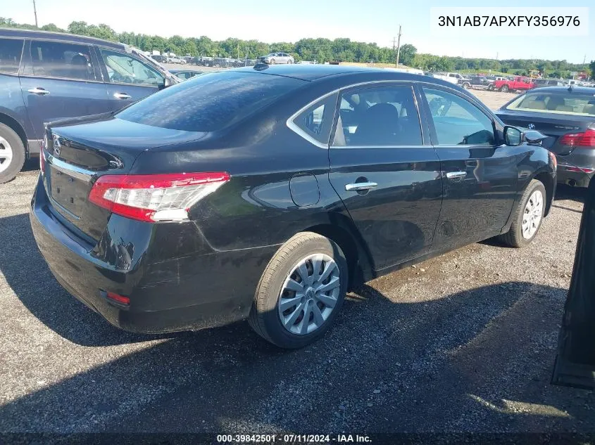 2015 Nissan Sentra Sv VIN: 3N1AB7APXFY356976 Lot: 39842501