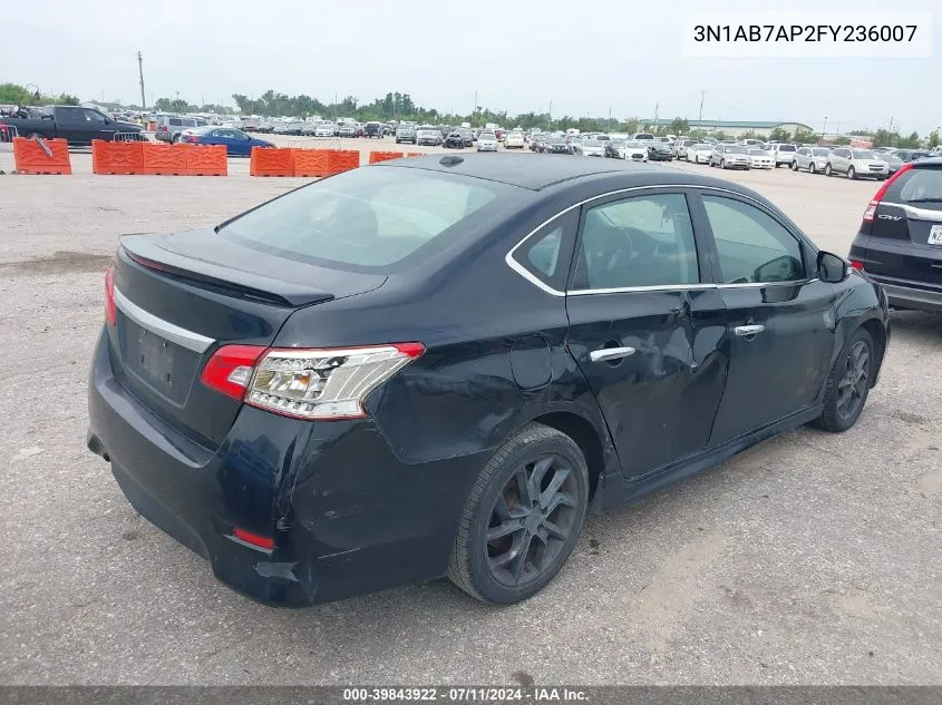 2015 Nissan Sentra Sr VIN: 3N1AB7AP2FY236007 Lot: 39843922