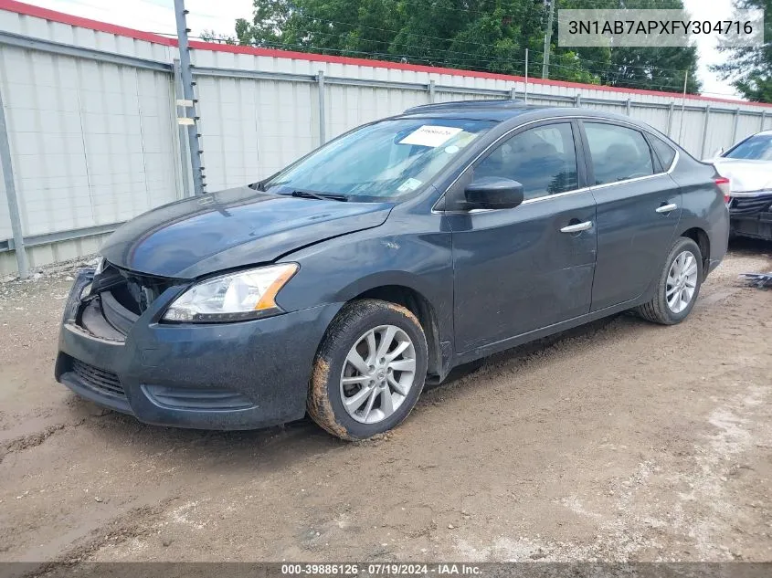 2015 Nissan Sentra Sv VIN: 3N1AB7APXFY304716 Lot: 39886126