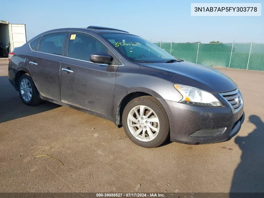 3N1AB7AP5FY303778 2015 Nissan Sentra Sv