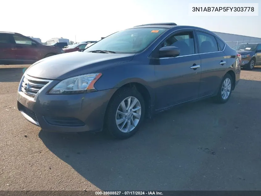 3N1AB7AP5FY303778 2015 Nissan Sentra Sv