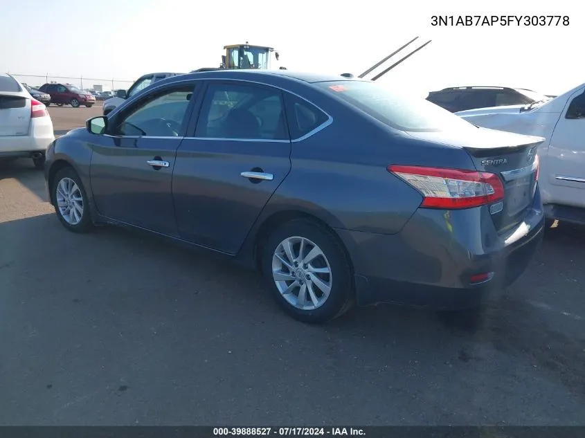 3N1AB7AP5FY303778 2015 Nissan Sentra Sv