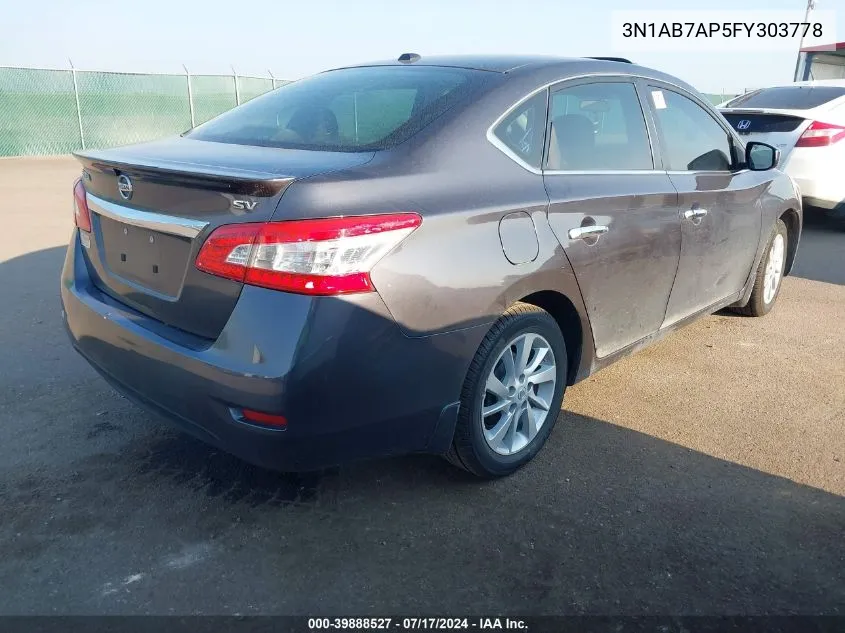 3N1AB7AP5FY303778 2015 Nissan Sentra Sv