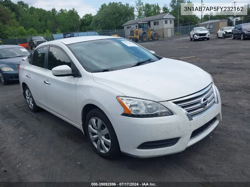 2015 Nissan Sentra S VIN: 3N1AB7AP5FY232162 Lot: 39892596