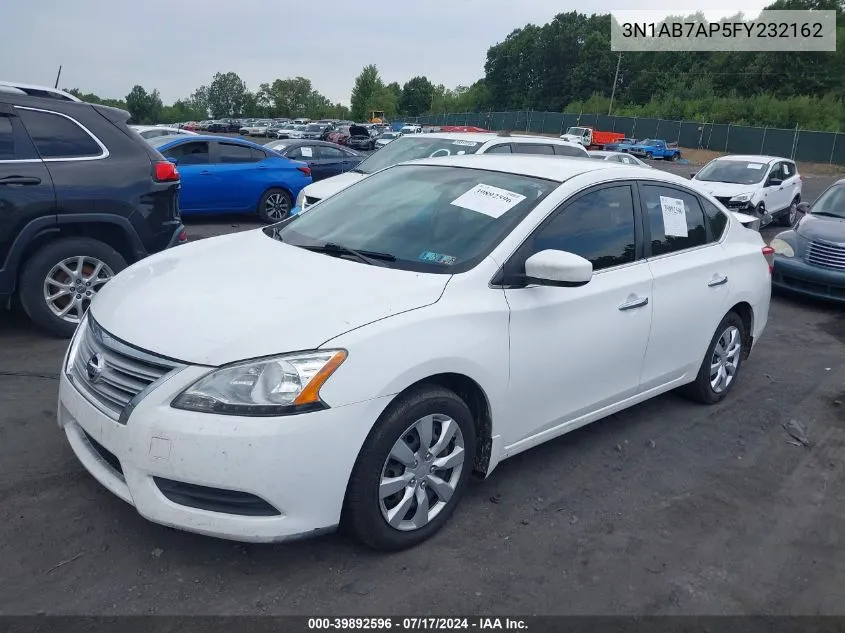 2015 Nissan Sentra S VIN: 3N1AB7AP5FY232162 Lot: 39892596