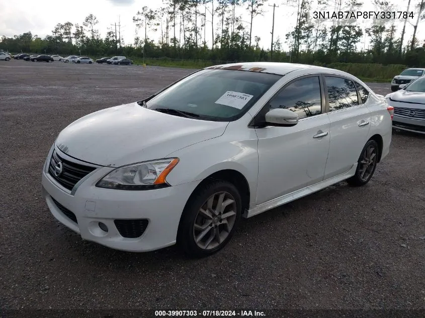 2015 Nissan Sentra Sr VIN: 3N1AB7AP8FY331784 Lot: 39907303