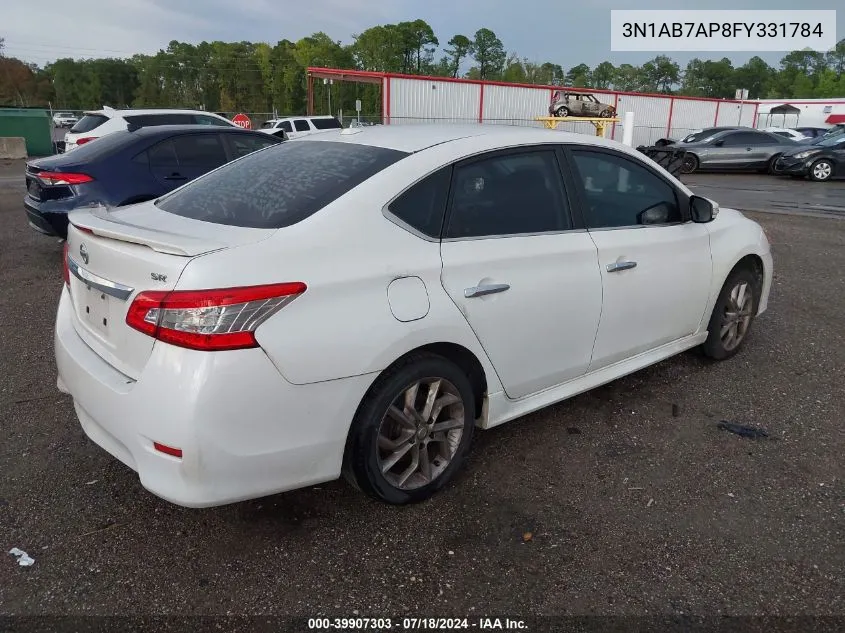 2015 Nissan Sentra Sr VIN: 3N1AB7AP8FY331784 Lot: 39907303