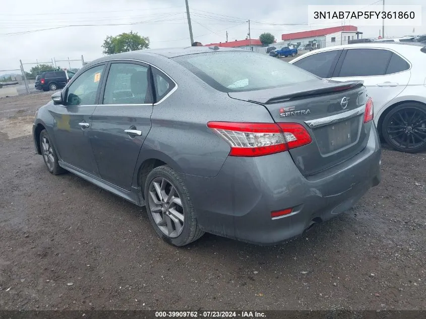 2015 Nissan Sentra Sr VIN: 3N1AB7AP5FY361860 Lot: 39909762