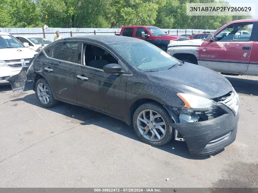 2015 Nissan Sentra S VIN: 3N1AB7AP2FY260629 Lot: 39922472