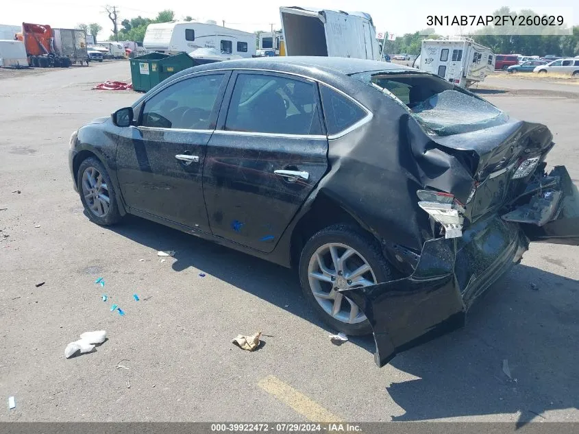 2015 Nissan Sentra S VIN: 3N1AB7AP2FY260629 Lot: 39922472