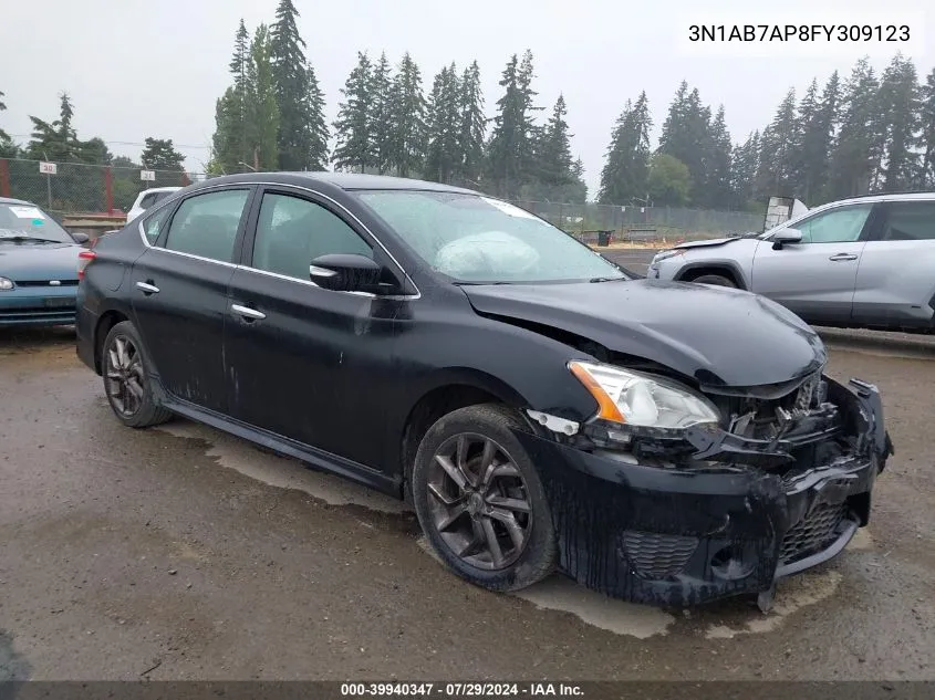 2015 Nissan Sentra Sr VIN: 3N1AB7AP8FY309123 Lot: 39940347