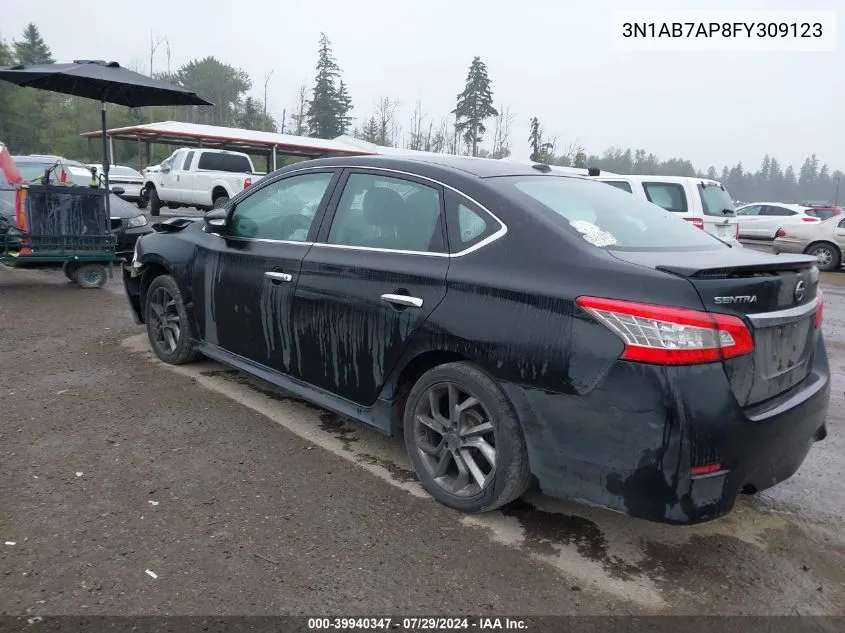 2015 Nissan Sentra Sr VIN: 3N1AB7AP8FY309123 Lot: 39940347