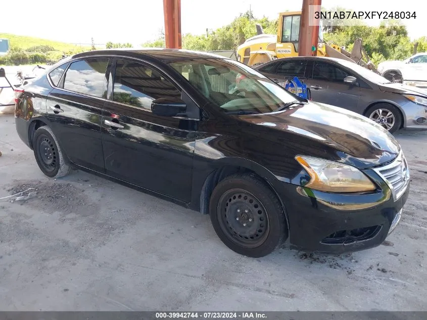 3N1AB7APXFY248034 2015 Nissan Sentra Fe+ S/S/Sl/Sr/Sv