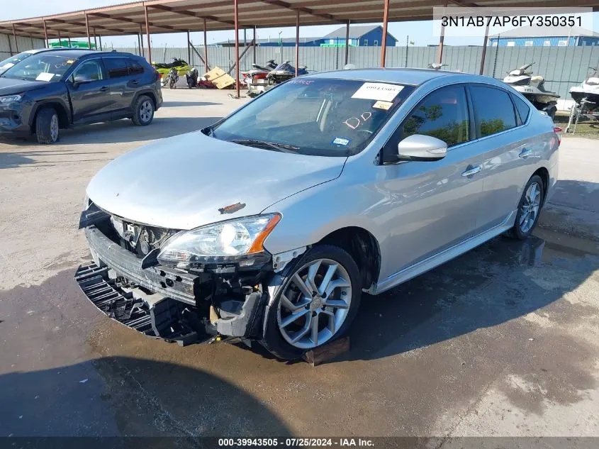 2015 Nissan Sentra Sr VIN: 3N1AB7AP6FY350351 Lot: 39943505