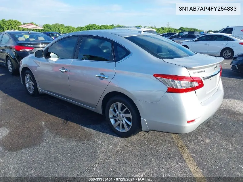 2015 Nissan Sentra Sv VIN: 3N1AB7AP4FY254833 Lot: 39953451