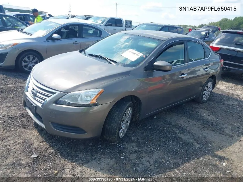 2015 Nissan Sentra Fe+ S/S/Sl/Sr/Sv VIN: 3N1AB7AP9FL650415 Lot: 39990790