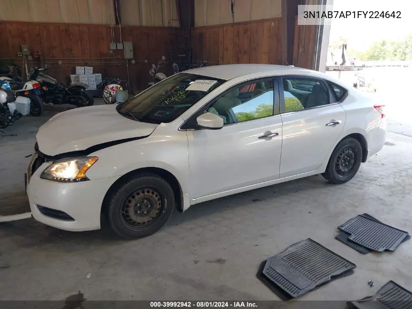 3N1AB7AP1FY224642 2015 Nissan Sentra Sv