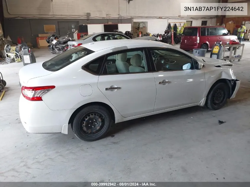 3N1AB7AP1FY224642 2015 Nissan Sentra Sv