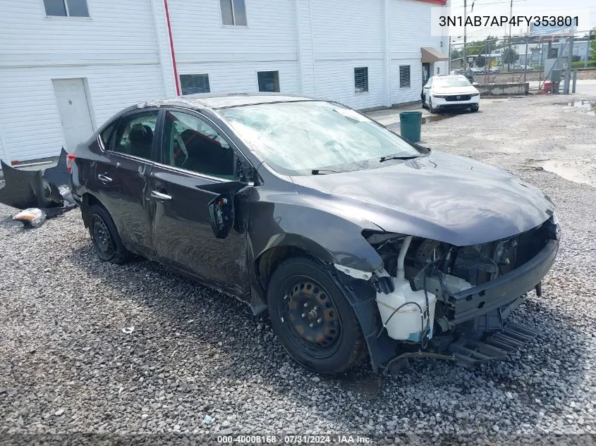 3N1AB7AP4FY353801 2015 Nissan Sentra Sv