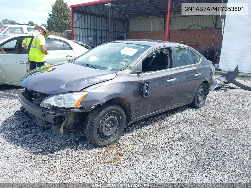 3N1AB7AP4FY353801 2015 Nissan Sentra Sv