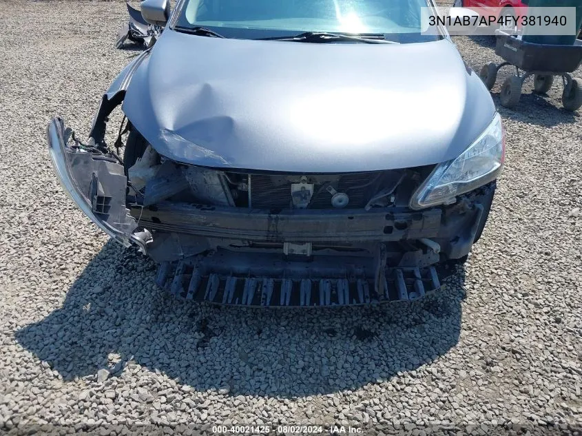 3N1AB7AP4FY381940 2015 Nissan Sentra Sv