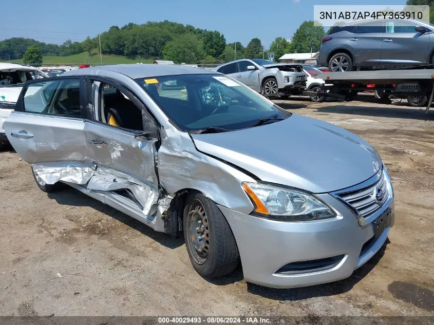 3N1AB7AP4FY363910 2015 Nissan Sentra Sv