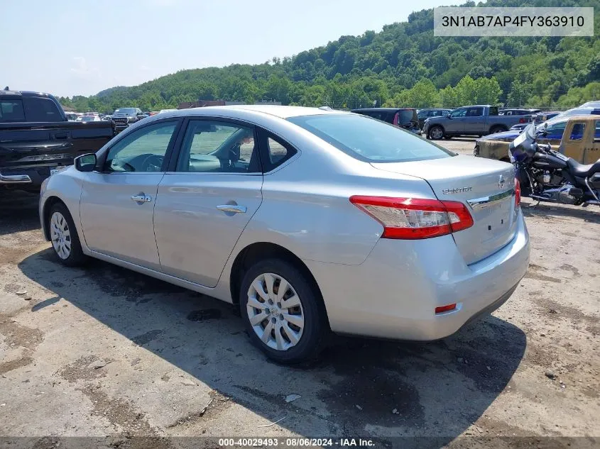 3N1AB7AP4FY363910 2015 Nissan Sentra Sv