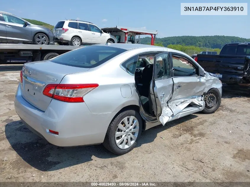 3N1AB7AP4FY363910 2015 Nissan Sentra Sv