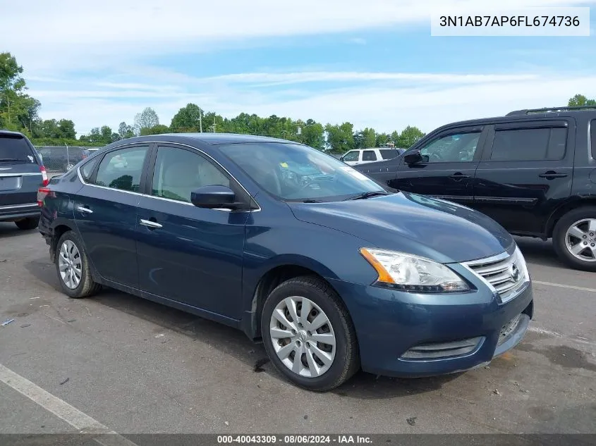 2015 Nissan Sentra Sv VIN: 3N1AB7AP6FL674736 Lot: 40043309