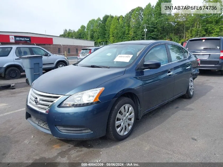 3N1AB7AP6FL674736 2015 Nissan Sentra Sv