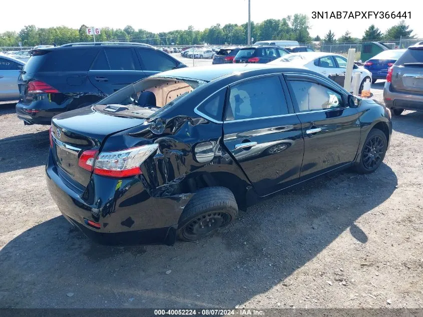 2015 Nissan Sentra S VIN: 3N1AB7APXFY366441 Lot: 40537322