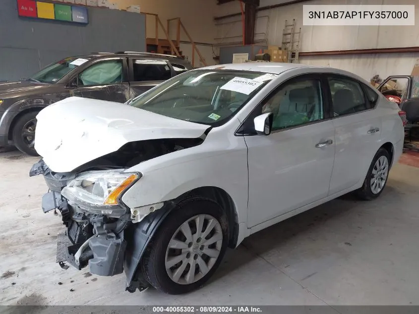 3N1AB7AP1FY357000 2015 Nissan Sentra S/Sv/Sr/Sl