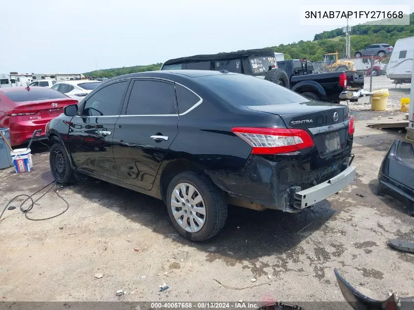 3N1AB7AP1FY271668 2015 Nissan Sentra Fe+ S/S/Sl/Sr/Sv