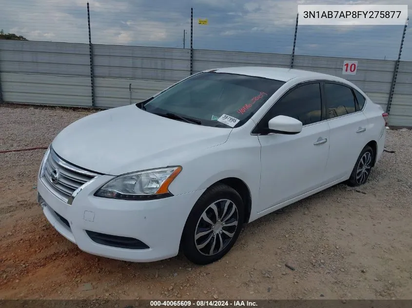 2015 Nissan Sentra S/Sv/Sr/Sl VIN: 3N1AB7AP8FY275877 Lot: 40065609