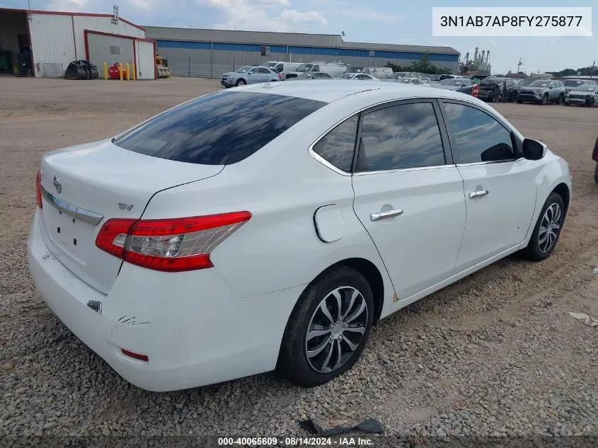 2015 Nissan Sentra S/Sv/Sr/Sl VIN: 3N1AB7AP8FY275877 Lot: 40065609