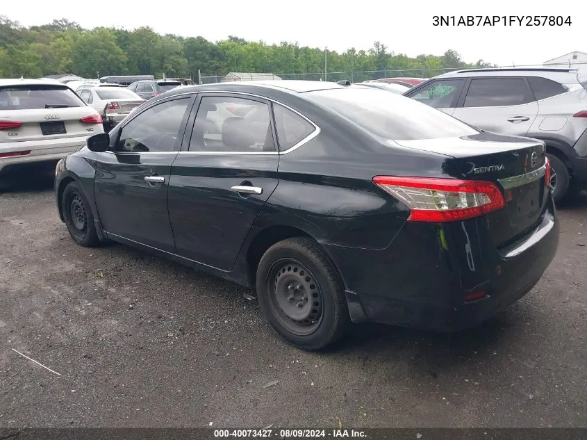 3N1AB7AP1FY257804 2015 Nissan Sentra Sv