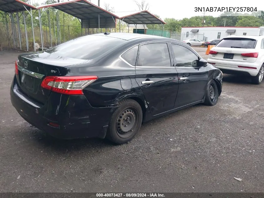 2015 Nissan Sentra Sv VIN: 3N1AB7AP1FY257804 Lot: 40073427