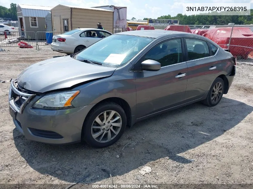 2015 Nissan Sentra Sv VIN: 3N1AB7APXFY268395 Lot: 40074242