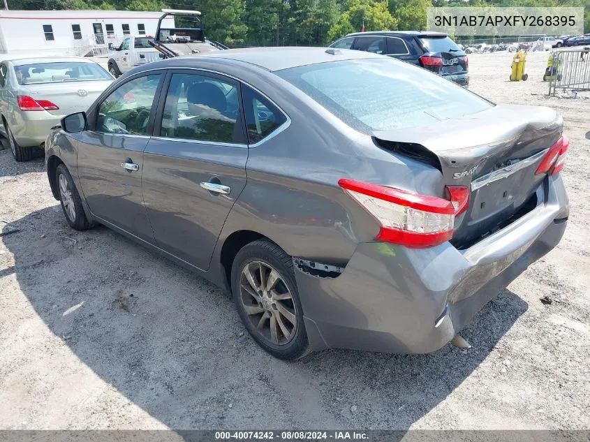 2015 Nissan Sentra Sv VIN: 3N1AB7APXFY268395 Lot: 40074242