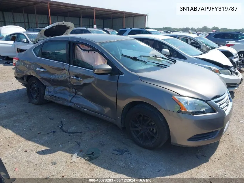 2015 Nissan Sentra Sv VIN: 3N1AB7AP9FY319787 Lot: 40078283